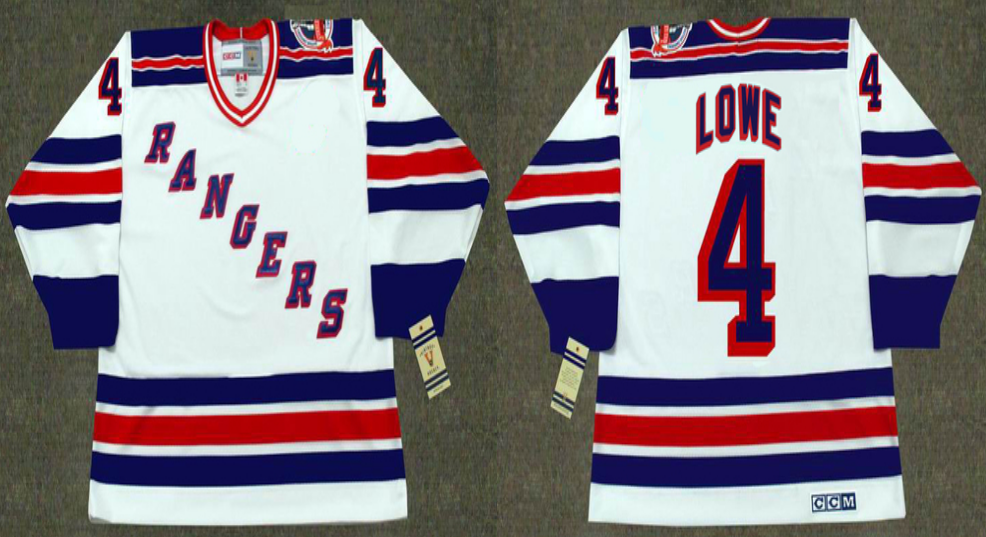 2019 Men New York Rangers #4 Lowe white CCM NHL jerseys->new york rangers->NHL Jersey
